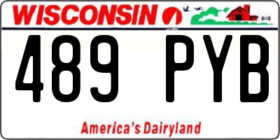 WI license plate 489PYB