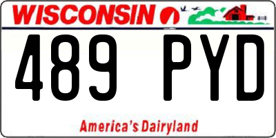 WI license plate 489PYD