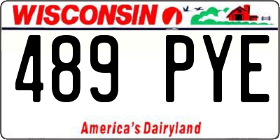 WI license plate 489PYE