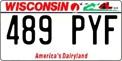 WI license plate 489PYF
