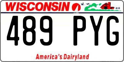 WI license plate 489PYG