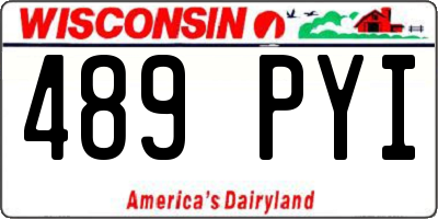 WI license plate 489PYI
