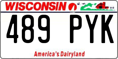WI license plate 489PYK