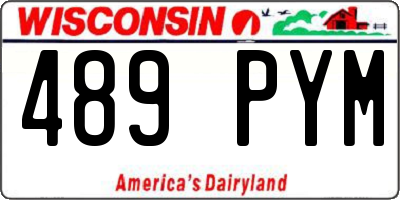 WI license plate 489PYM