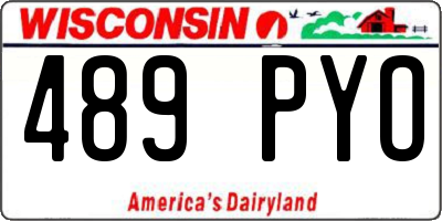 WI license plate 489PYO