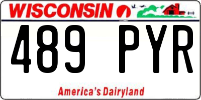 WI license plate 489PYR