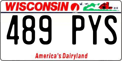 WI license plate 489PYS