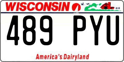 WI license plate 489PYU