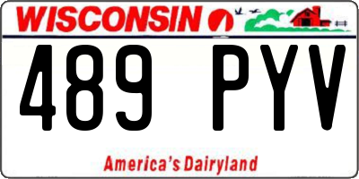 WI license plate 489PYV