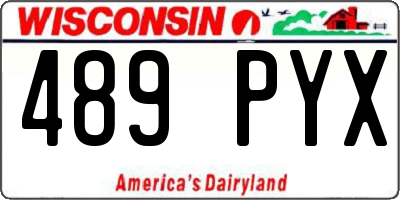 WI license plate 489PYX