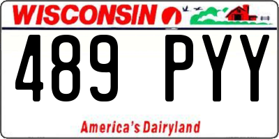 WI license plate 489PYY