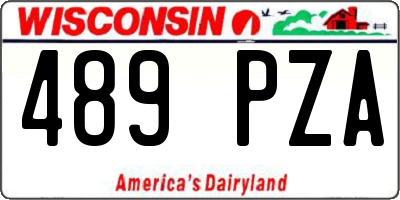WI license plate 489PZA