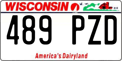 WI license plate 489PZD