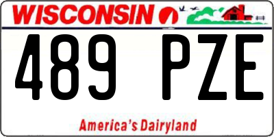 WI license plate 489PZE
