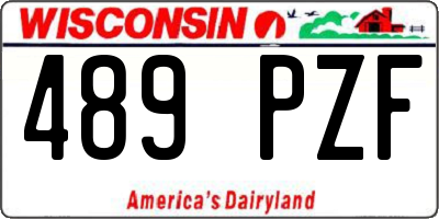 WI license plate 489PZF
