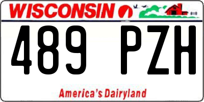WI license plate 489PZH