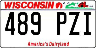 WI license plate 489PZI