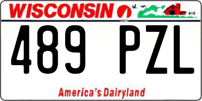 WI license plate 489PZL