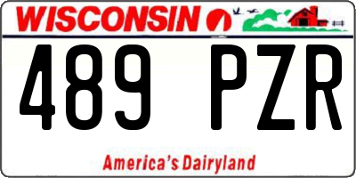 WI license plate 489PZR