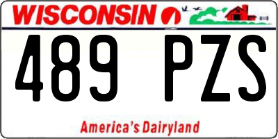 WI license plate 489PZS