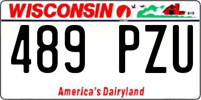 WI license plate 489PZU