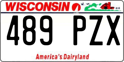 WI license plate 489PZX