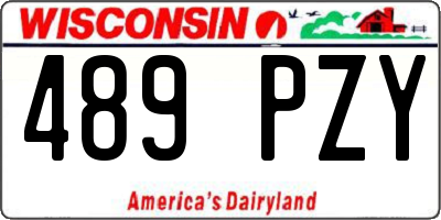 WI license plate 489PZY