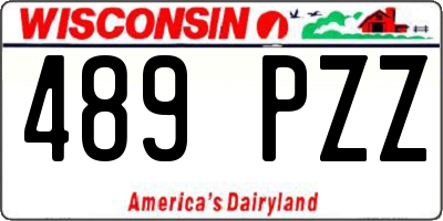 WI license plate 489PZZ