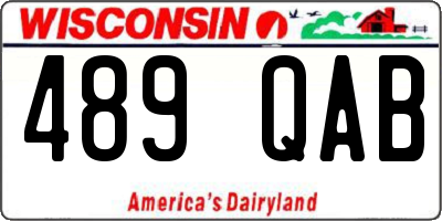 WI license plate 489QAB