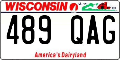 WI license plate 489QAG