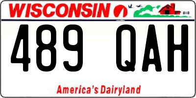 WI license plate 489QAH