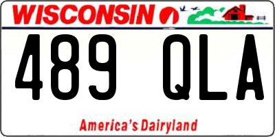 WI license plate 489QLA