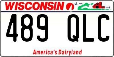 WI license plate 489QLC