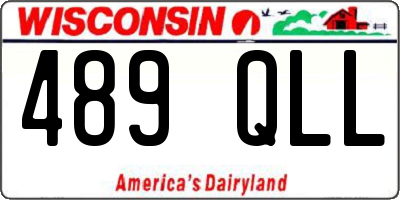 WI license plate 489QLL
