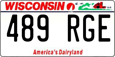 WI license plate 489RGE
