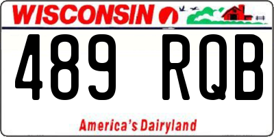 WI license plate 489RQB