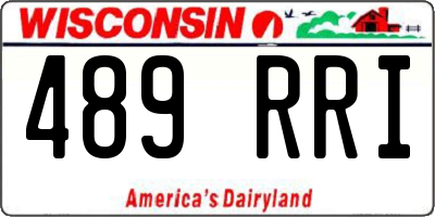 WI license plate 489RRI