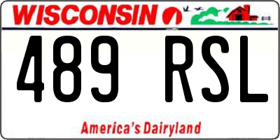 WI license plate 489RSL
