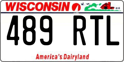 WI license plate 489RTL