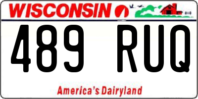 WI license plate 489RUQ