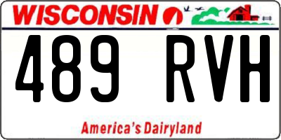 WI license plate 489RVH