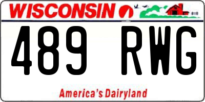WI license plate 489RWG