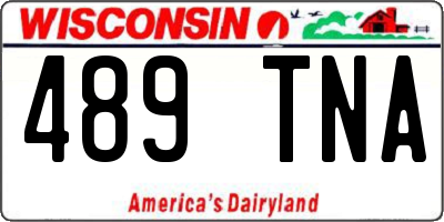 WI license plate 489TNA