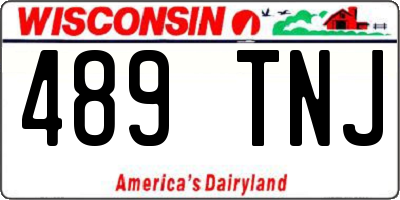 WI license plate 489TNJ