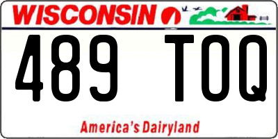 WI license plate 489TOQ