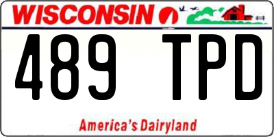 WI license plate 489TPD