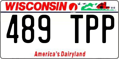 WI license plate 489TPP