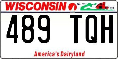 WI license plate 489TQH