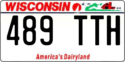 WI license plate 489TTH