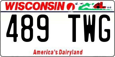 WI license plate 489TWG